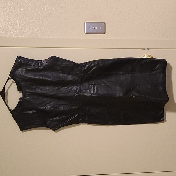 Vintage leather dress Ambria - Picture 1 of 7